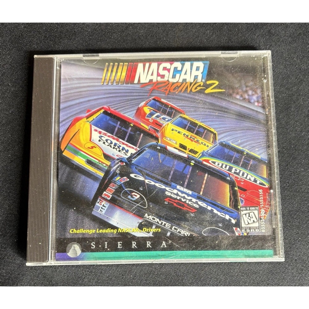 NASCAR Racing 2 Sierra PC CD-ROM 1996 Vintage Racing Simulator Game Jewel‎ Case